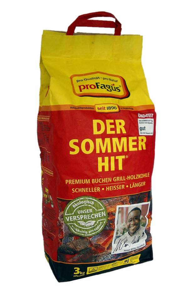 proFagus Premium Buchen Grill-Holzkohle 3kg